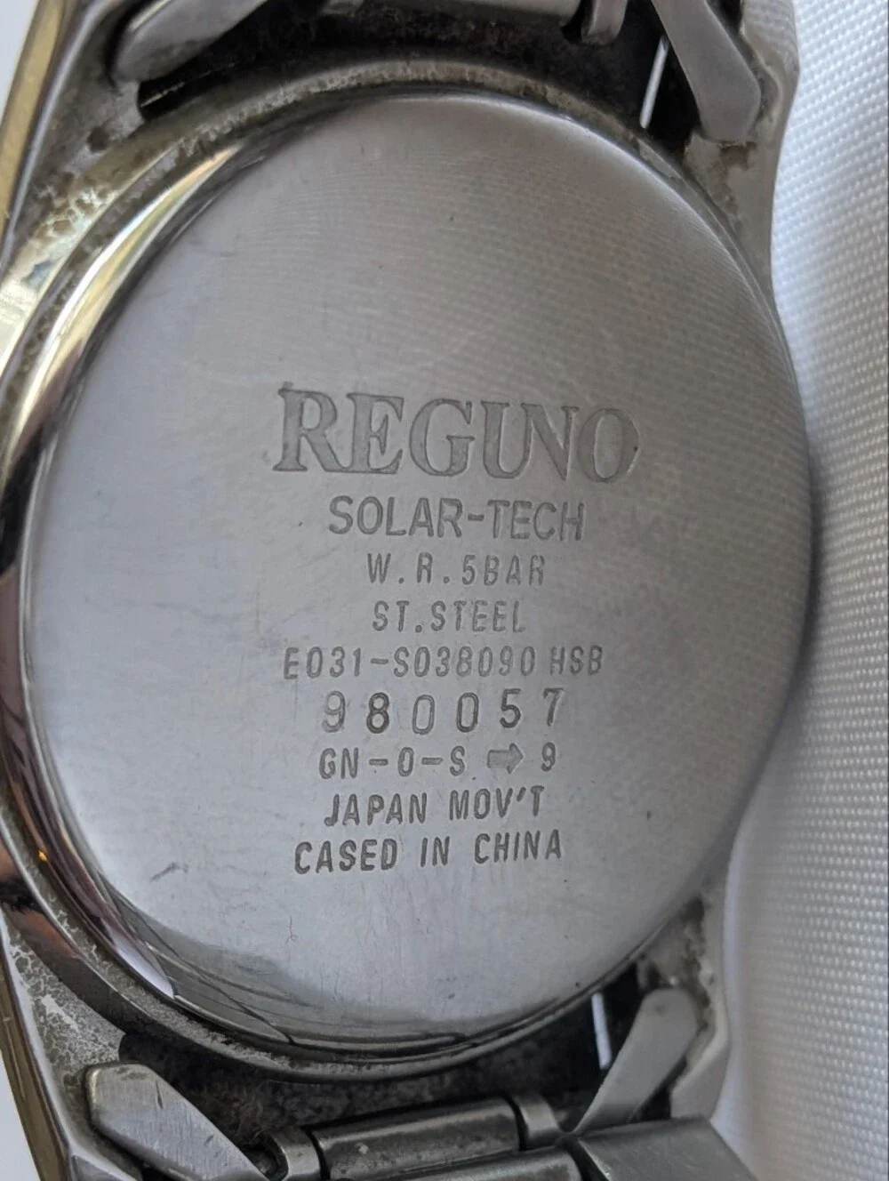 Citizen Reguno Watch Silver Tone Band‎ Black Dial Stainless Steel E031-S038090